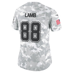 Women's Dallas Cowboys CeeDee Lamb Arctic Camo 2024 Salute to Service Limited Jersey 
