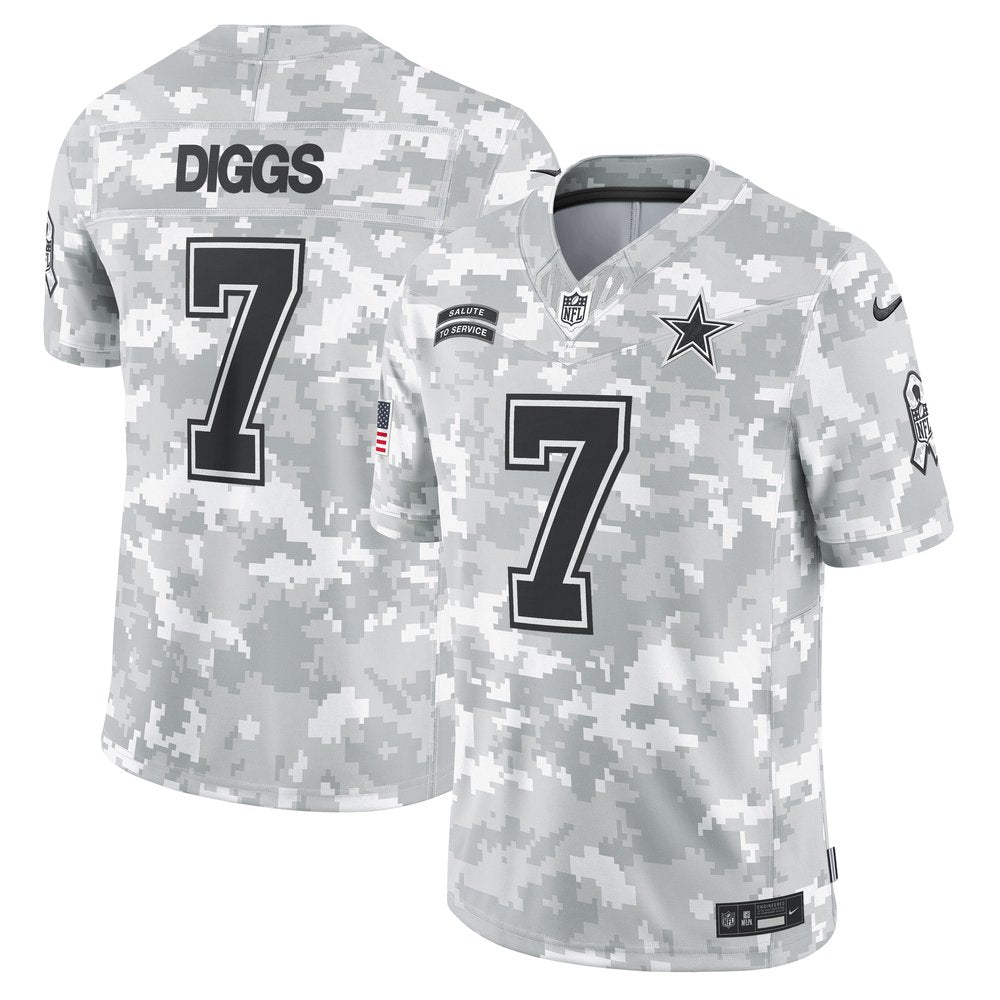 Men's Dallas Cowboys Trevon Diggs Arctic Camo 2024 Salute to Service Limited Jersey 