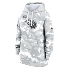 Women's Tennessee Titans Arctic Camo 2024 Salute To Service Club Fleece Pullover Hoodie 