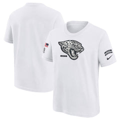 Youth Jacksonville Jaguars White 2024 Salute To Service T-Shirt 
