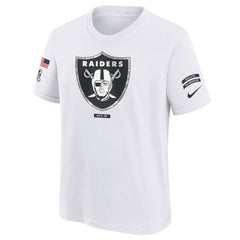 Youth Las Vegas Raiders White 2024 Salute To Service T-Shirt 
