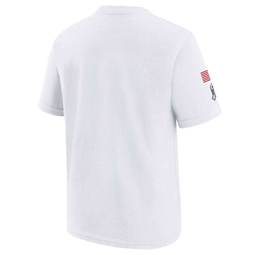 Youth Las Vegas Raiders White 2024 Salute To Service T-Shirt 