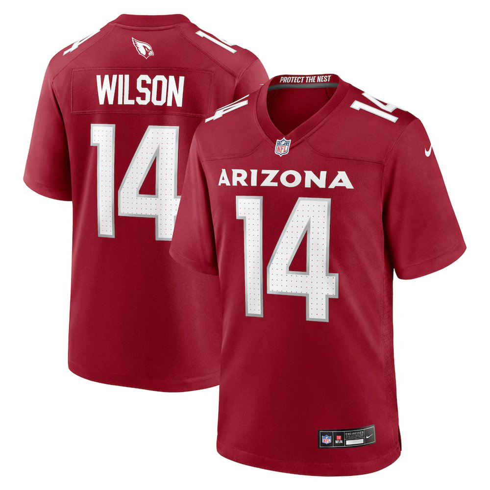 Men's Arizona Cardinals Michael Wilson Cardinal Team Game Jersey 