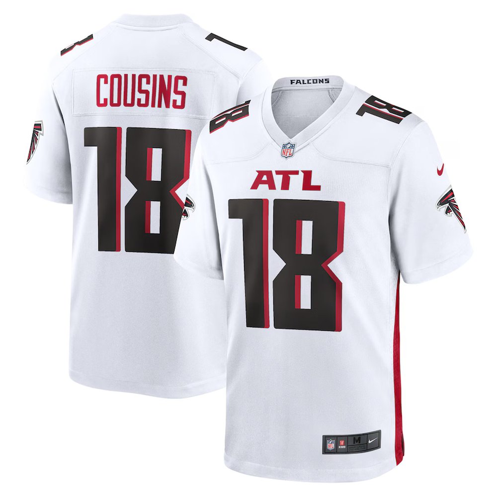 Men's Atlanta Falcons Kirk Cousins White Game Player Jersey 
