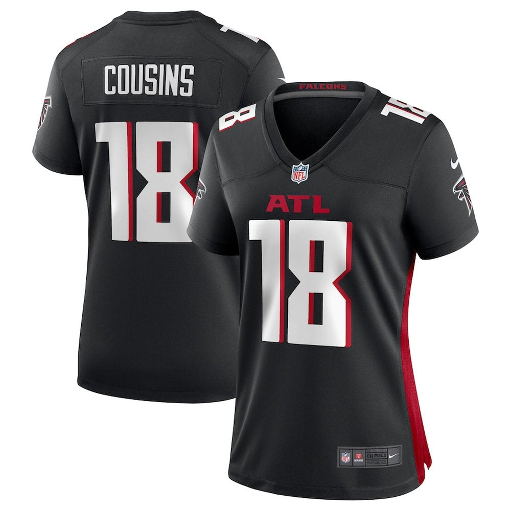 Women's Atlanta Falcons Kirk Cousins Black Game Player Jersey 