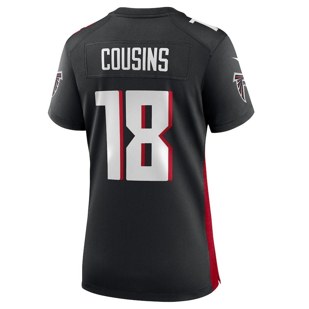 Women's Atlanta Falcons Kirk Cousins Black Game Player Jersey 