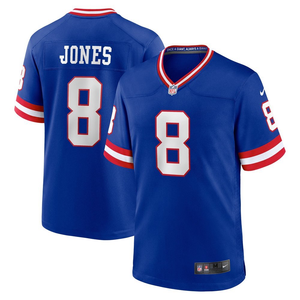 Men's New York Giants Daniel Jones Royal Classic Player Game Jersey 