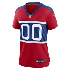 Women's New York Giants Century Red Alternate Game Custom Jersey 