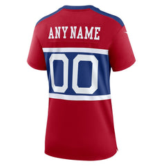 Women's New York Giants Century Red Alternate Game Custom Jersey 
