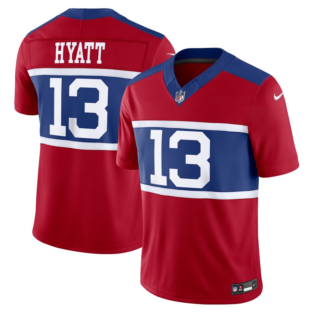 Men's New York Giants Jalin Hyatt Century Red Alternate Vapor F.U.S.E. Limited Jersey 