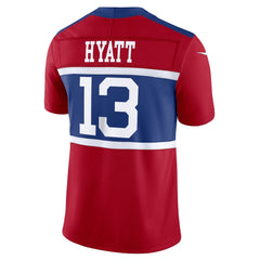 Men's New York Giants Jalin Hyatt Century Red Alternate Vapor F.U.S.E. Limited Jersey 