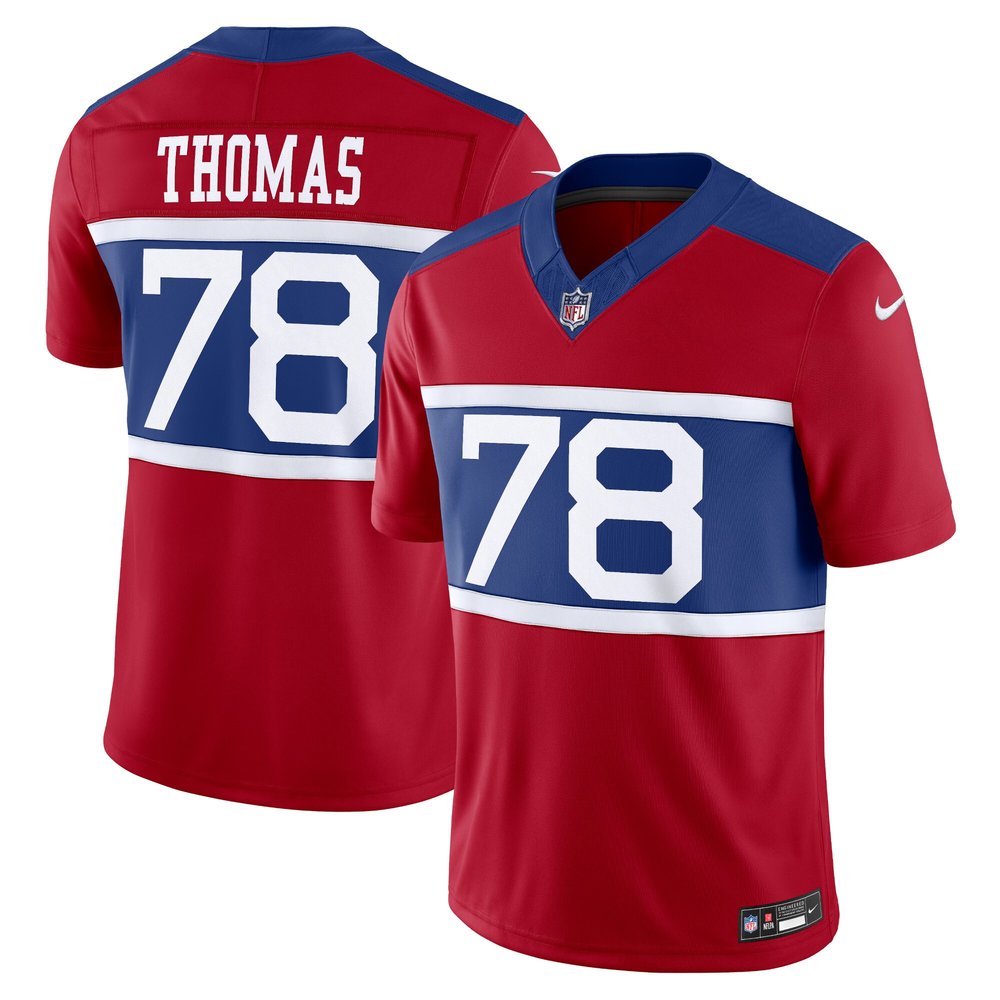 Men's New York Giants Andrew Thomas Century Red Alternate Vapor F.U.S.E. Limited Jersey 