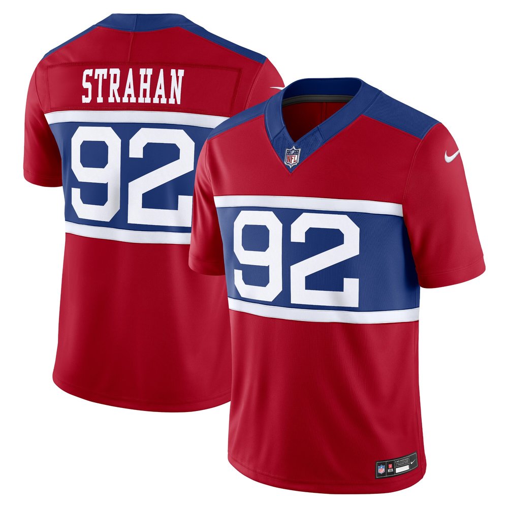 Men's New York Giants Michael Strahan Century Red Alternate Vapor F.U.S.E. Retired Player Limited Jersey 