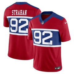 Men's New York Giants Michael Strahan Century Red Alternate Vapor F.U.S.E. Retired Player Limited Jersey 