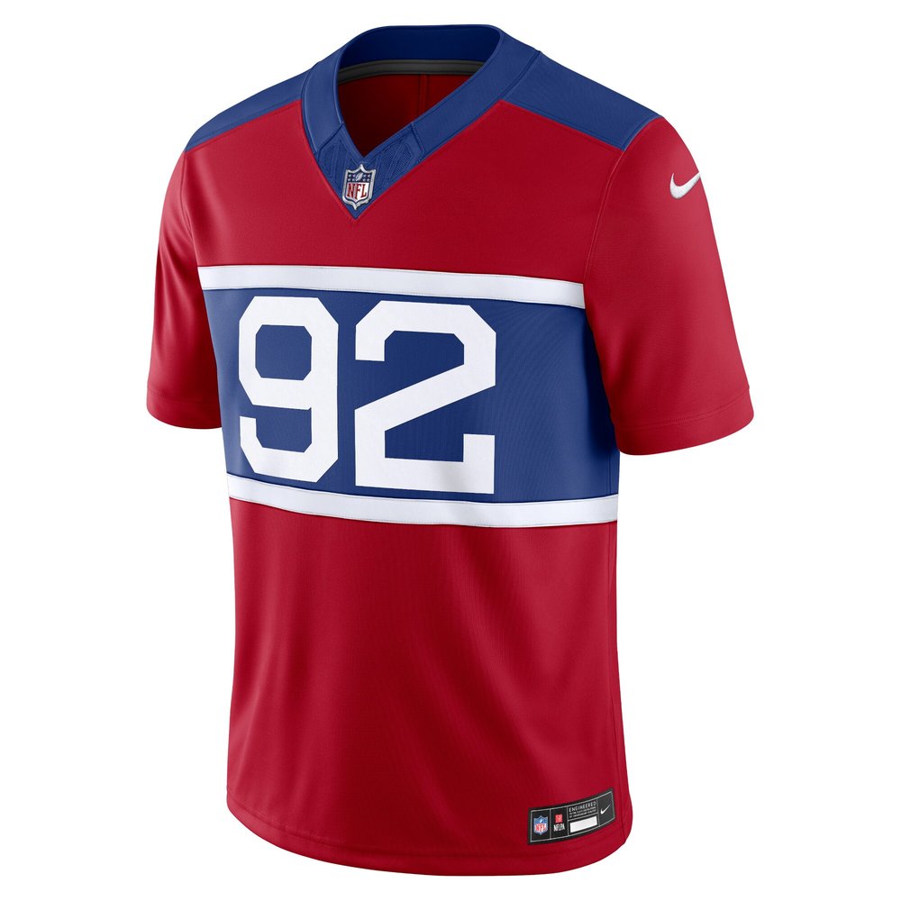Men's New York Giants Michael Strahan Century Red Alternate Vapor F.U.S.E. Retired Player Limited Jersey 