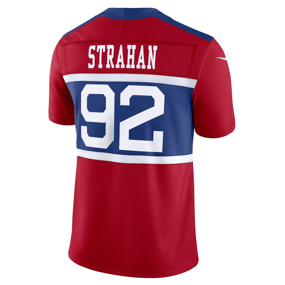 Men's New York Giants Michael Strahan Century Red Alternate Vapor F.U.S.E. Retired Player Limited Jersey 