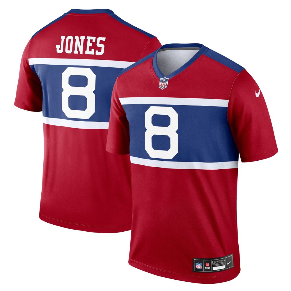 Men's New York Giants Daniel Jones Century Red Alternate Legend Player Jersey 