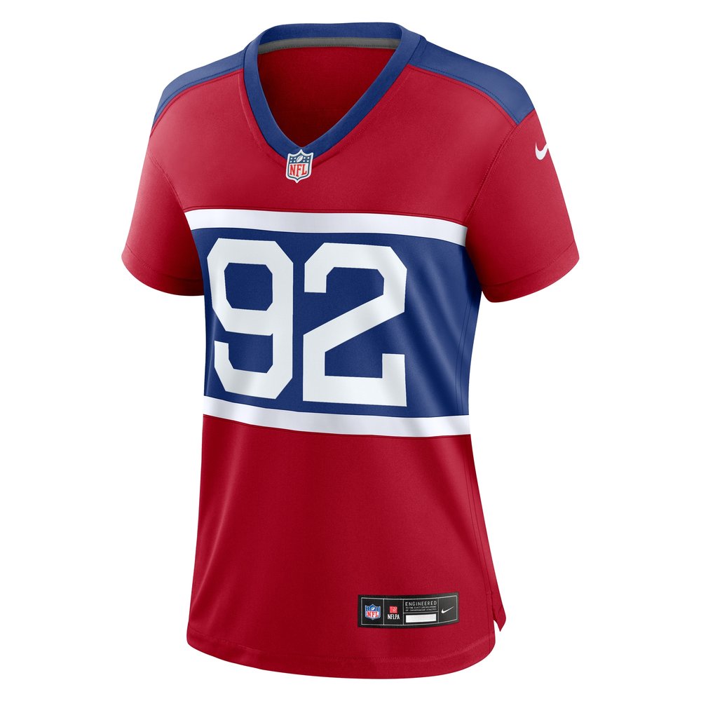 Women's New York Giants Michael Strahan Century Red Alternate Retired Player Game Jersey 