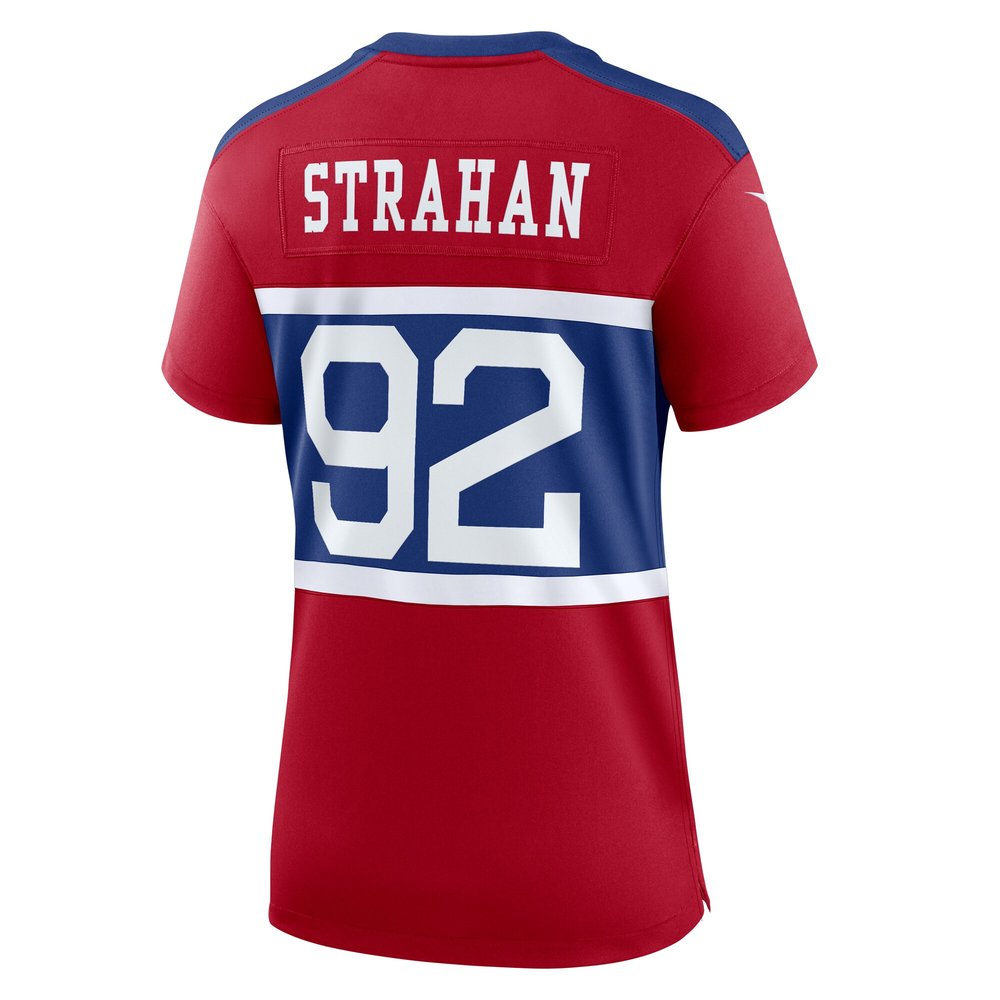 Women's New York Giants Michael Strahan Century Red Alternate Retired Player Game Jersey 