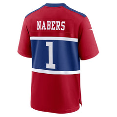 Men's New York Giants Malik Nabers Century Red Alternate Game Jersey 
