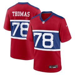 Men's New York Giants Andrew Thomas Century Red Alternate Player Game Jersey 