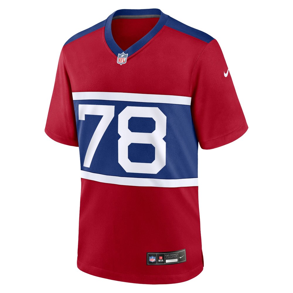 Men's New York Giants Andrew Thomas Century Red Alternate Player Game Jersey 