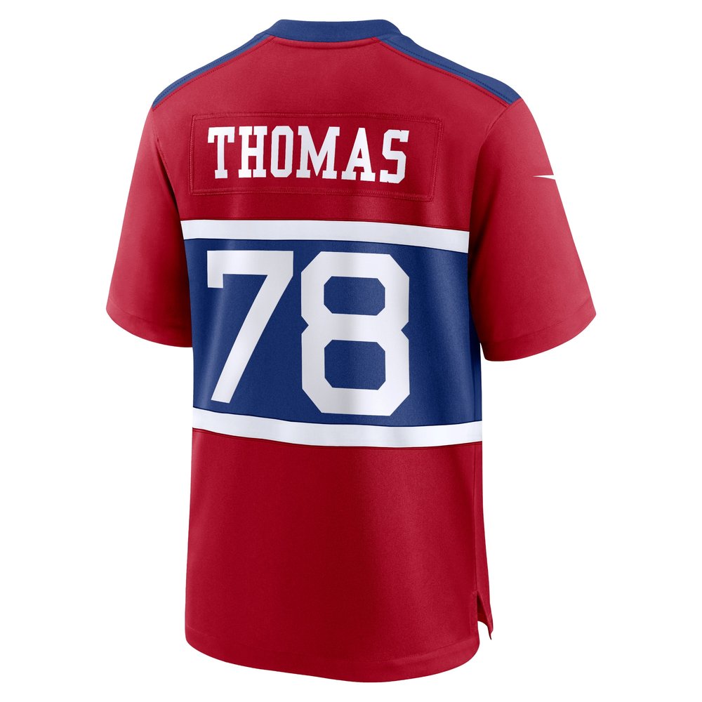 Men's New York Giants Andrew Thomas Century Red Alternate Player Game Jersey 
