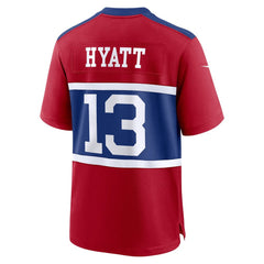 Youth New York Giants Jalin Hyatt Century Red Alternate Player Game Jersey 