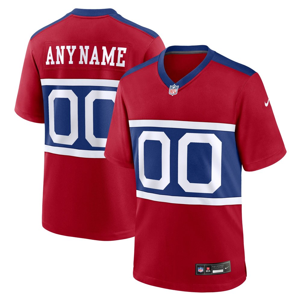 Men's New York Giants Century Red Alternate Game Custom Jersey 