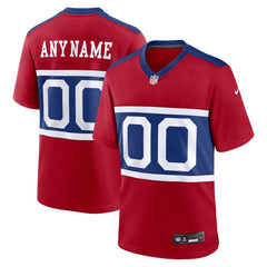 Men's New York Giants Century Red Alternate Game Custom Jersey 
