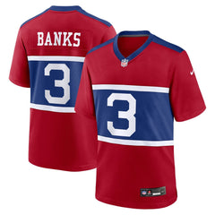 Youth New York Giants Deonte Banks Century Red Alternate Player Game Jersey 