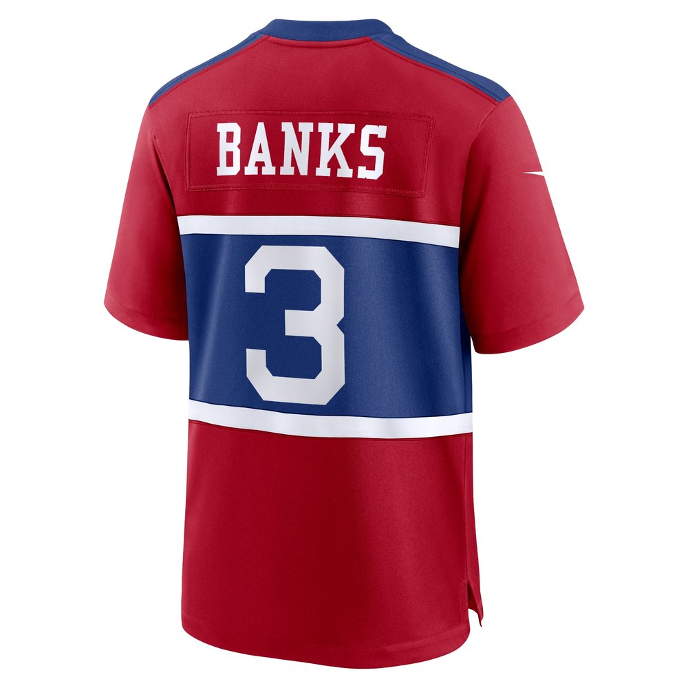 Men's New York Giants Deonte Banks Century Red Alternate Player Game Jersey 