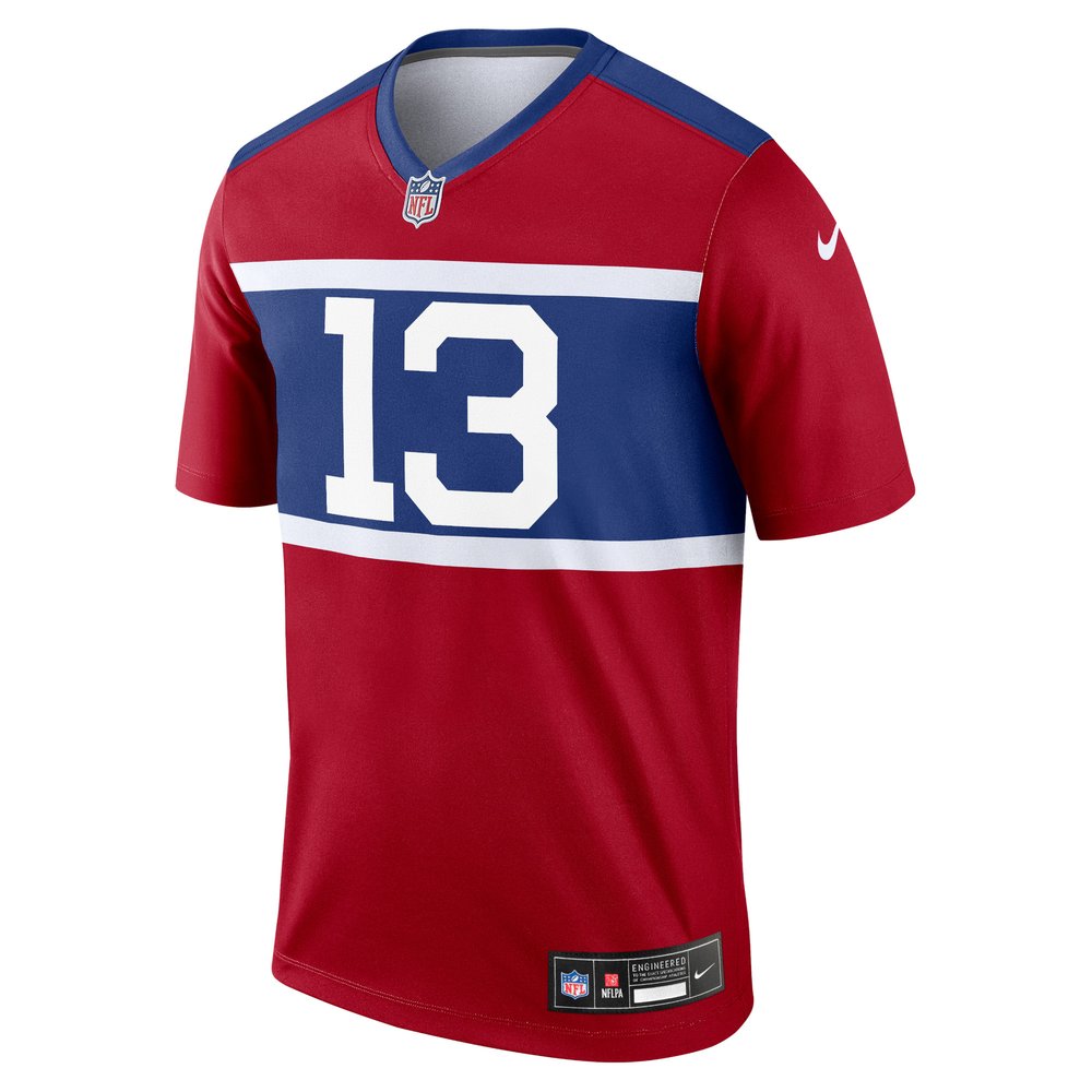 Men's New York Giants Jalin Hyatt Century Red Alternate Legend Player Jersey 