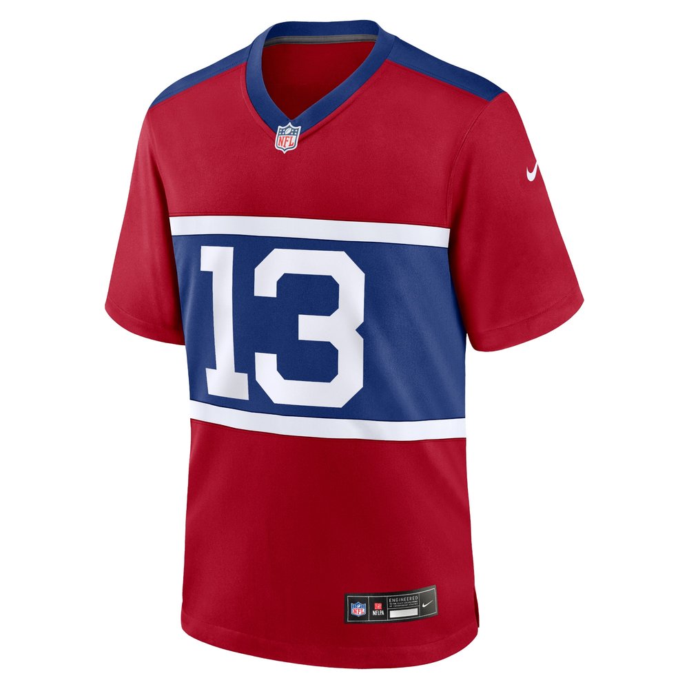 Men's New York Giants Jalin Hyatt Century Red Alternate Player Game Jersey 