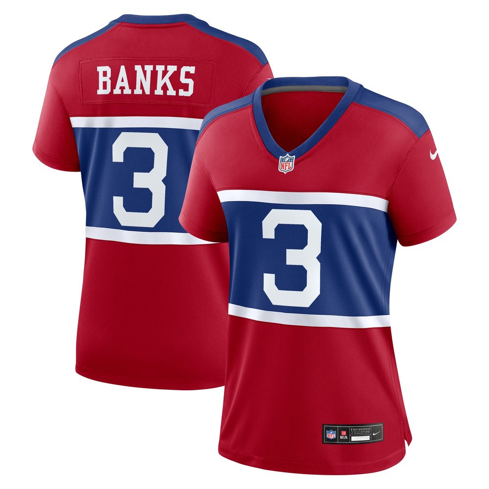 Women's New York Giants Deonte Banks Century Red Alternate Player Game Jersey 
