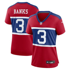 Women's New York Giants Deonte Banks Century Red Alternate Player Game Jersey 