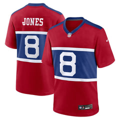 Men's New York Giants Daniel Jones Century Red Alternate Player Game Jersey 