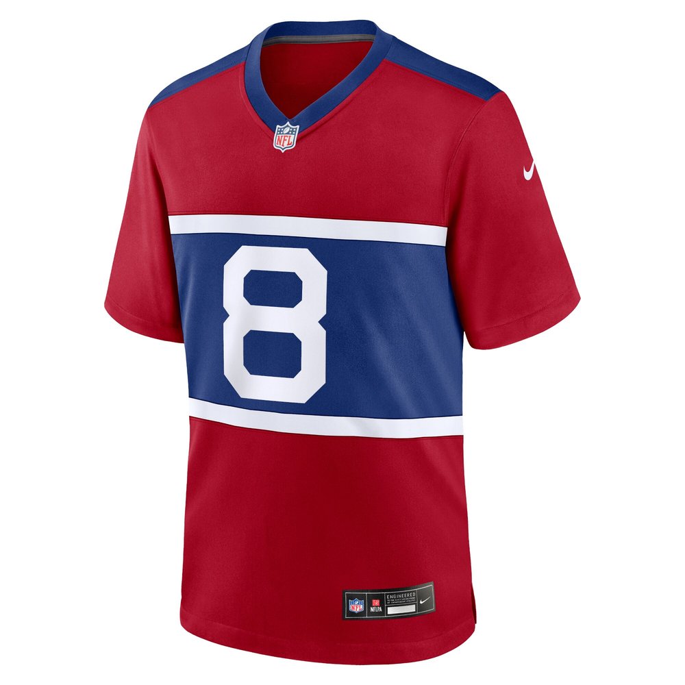Men's New York Giants Daniel Jones Century Red Alternate Player Game Jersey 