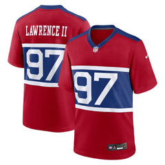 Men's New York Giants Dexter Lawrence II Century Red Alternate Player Game Jersey 