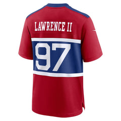 Men's New York Giants Dexter Lawrence II Century Red Alternate Player Game Jersey 