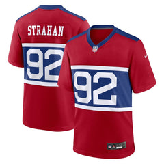 Men's New York Giants Michael Strahan Century Red Alternate Retired Player Game Jersey 