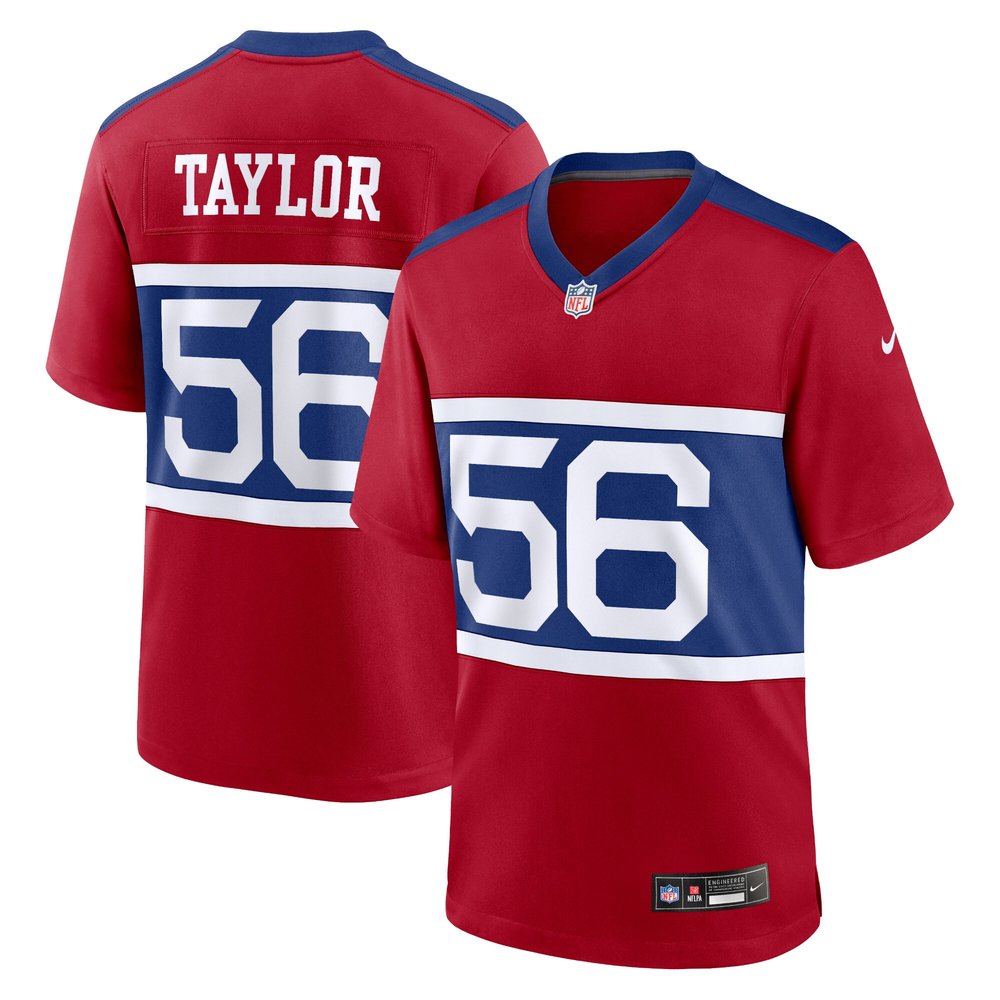 Men's New York Giants Lawrence Taylor Century Red Alternate Retired Player Game Jersey 