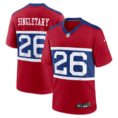 Men's New York Giants Devin Singletary Century Red Alternate Player Game Jersey 