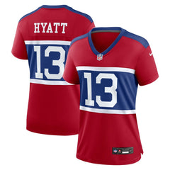 Women's New York Giants Jalin Hyatt Century Red Alternate Player Game Jersey 