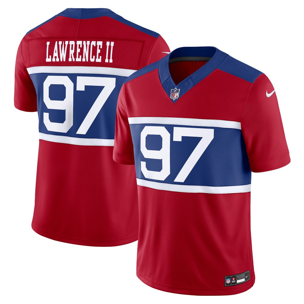 Men's New York Giants Dexter Lawrence II Century Red Alternate Vapor F.U.S.E. Limited Jersey 
