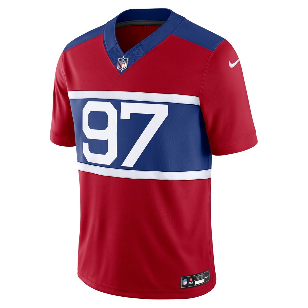 Men's New York Giants Dexter Lawrence II Century Red Alternate Vapor F.U.S.E. Limited Jersey 