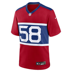 Men's New York Giants Bobby Okereke Century Red Alternate Player Game Jersey 