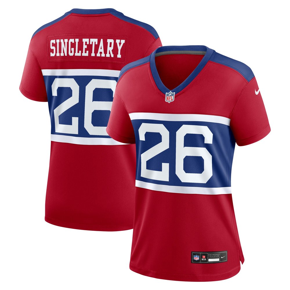 Women's New York Giants Devin Singletary Century Red Alternate Player Game Jersey 