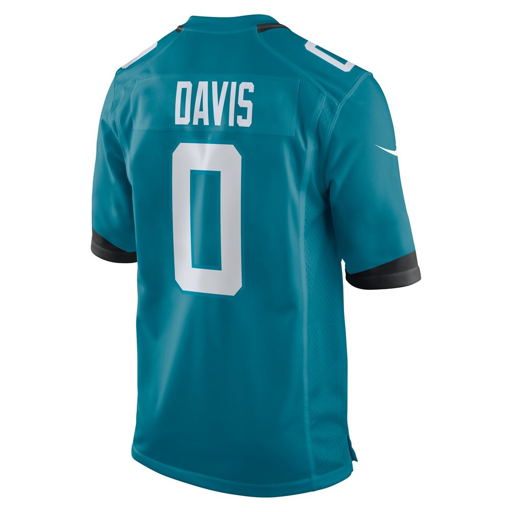 Men's Jacksonville Jaguars Gabe Davis Teal Team Game Player Jersey 