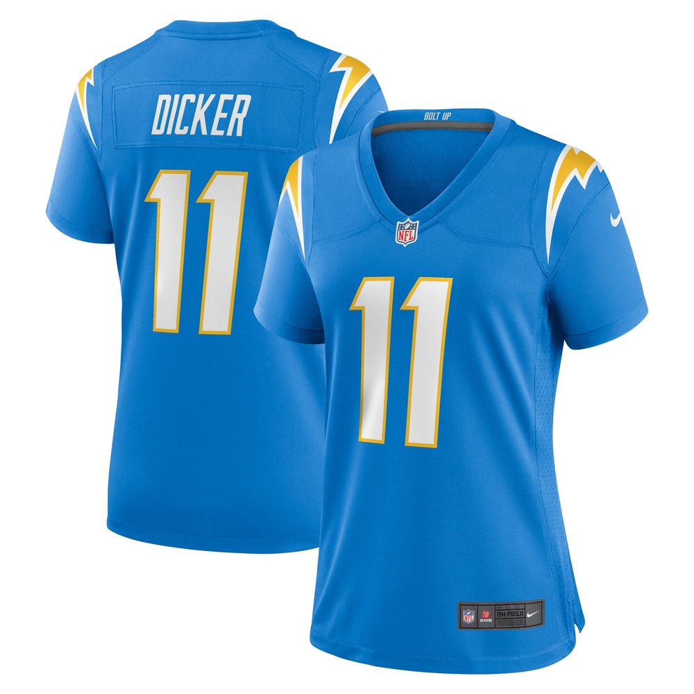 Women's Los Angeles Chargers Cameron Dicker Powder Blue Game Jersey 